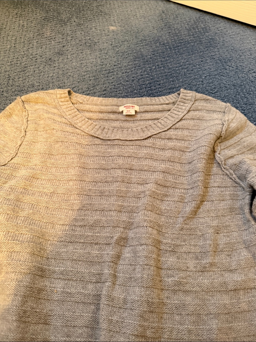 Mossimo Supply Co. Ribbed Crewneck Sweater in Light Taupe